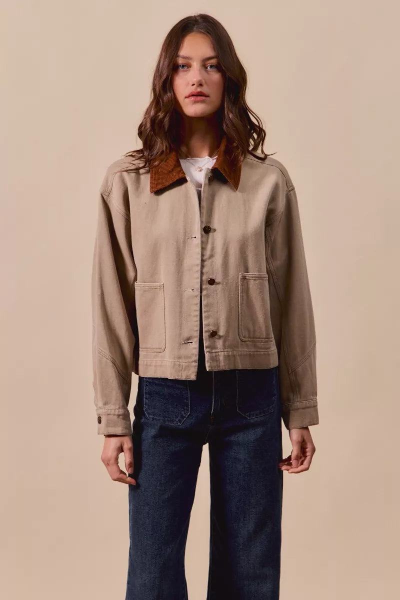 So Me Cotton Twill Cropped Barn Jacket Wtih Collar 13 eed67c88ffda464689f05fd315b23c7f-Max-Origin