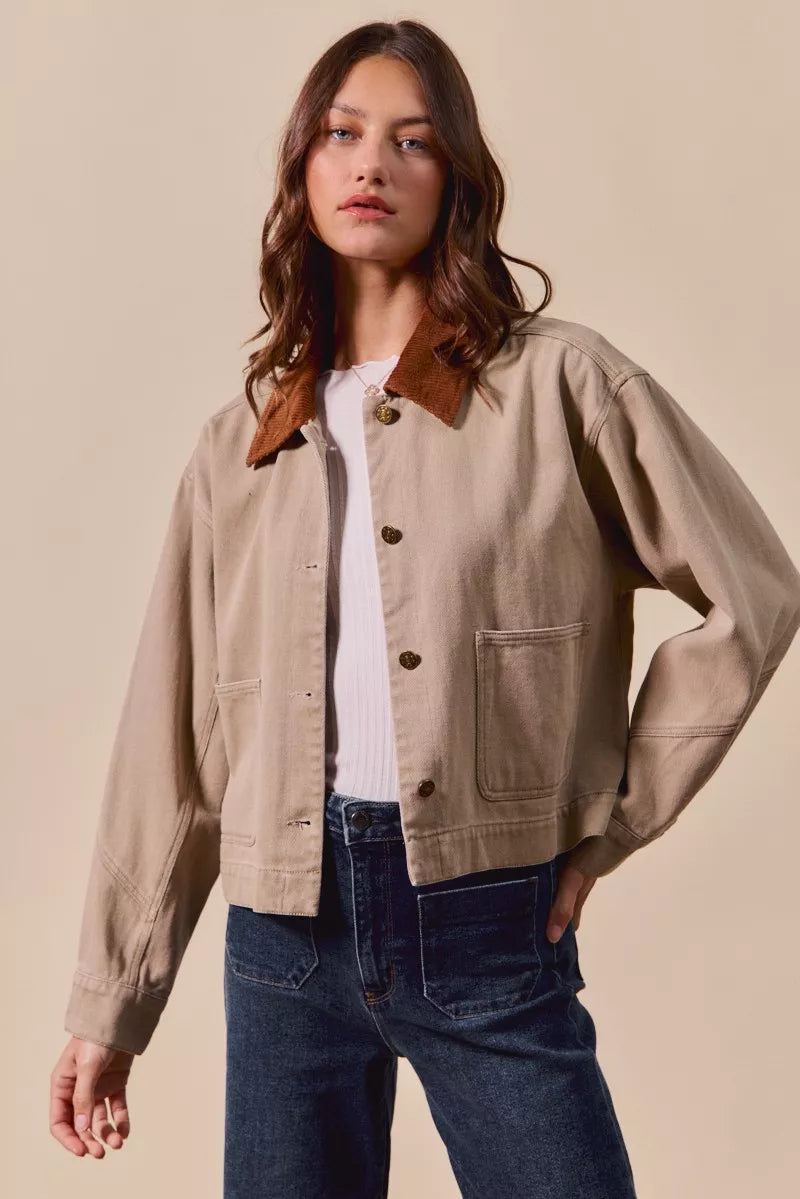 So Me Cotton Twill Cropped Barn Jacket Wtih Collar 11 fcc658fc98904359bfc6e04d0475d55a-Max-Origin