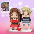 Customizable Fully Body 2 People Custom Brick Figures Beautiful Scenery Brick Me Figures