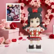 Full Body Customized 1 Person Cute Duddu Brick Figures Valentine’s Day Gift Birthday Gift