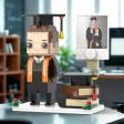 Full Body Customized 1 Person Brick Figures with Photo Graduation Season Theme Graduation Gift