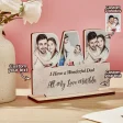 Personalized Dad Wooden Plaque Custom Photo Dad Plaque Ornament Father’s Day Gift for Dad