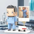 Full Body Customized 1 Person Brick Figures with Photo Doctor Theme Gift Birthday Gift Valentines Gift Father’s Day Gift
