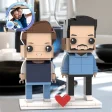 Full Body Custom 2 Person Brick Figures Small Particle Block Father’s Day Gift