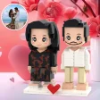 Full Body Customized 2 People Duddu Brick Figures Creative Couple Gifts Perfect Gift For Valentine’s Day Birthday Gift